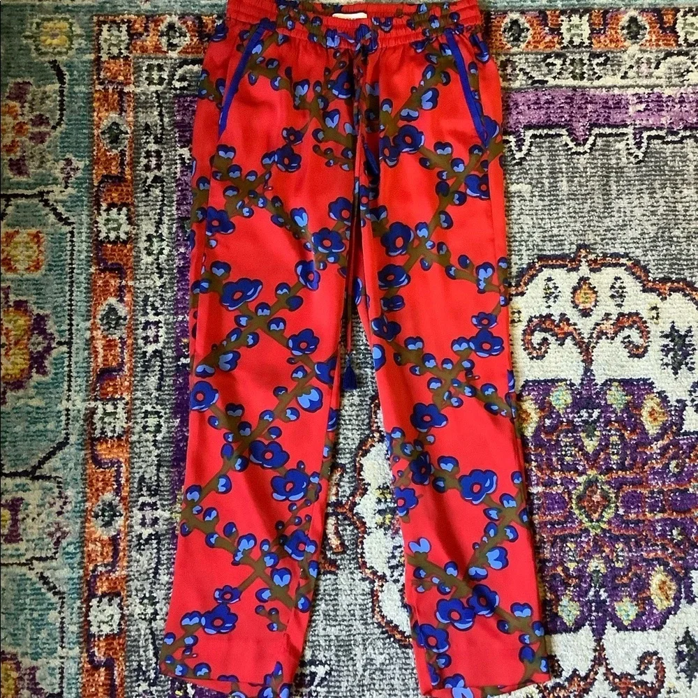 J. Crew Drapey Pull-On Pant in Lattice Floral Print Size 2